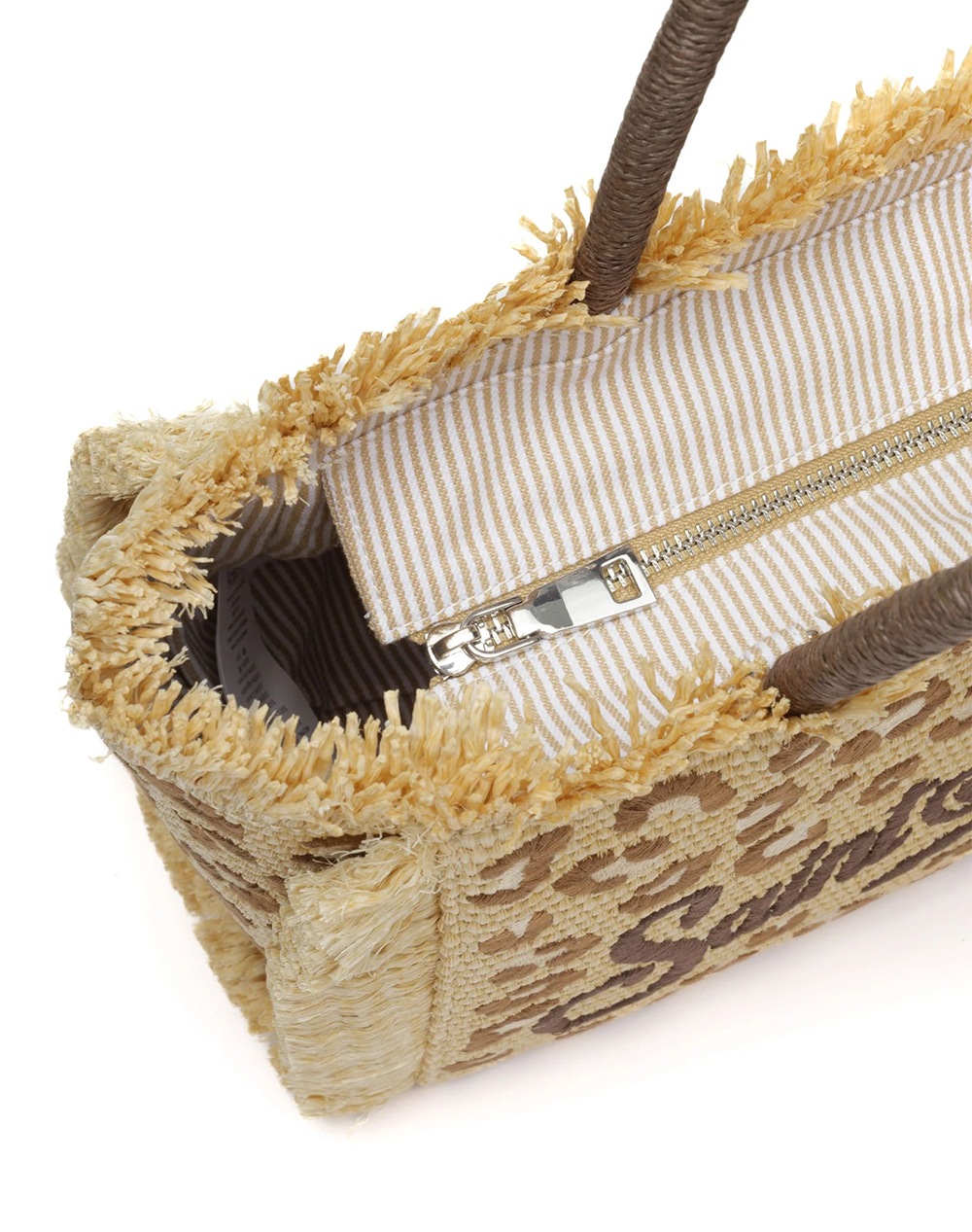 Mc2 Colette Straw N-Hand Bag With Strap-Leopard 18 Emb Col0017-00349L-00349L Biege Γυναικεία αξεσουάρ τσάντες Politikos Shop Πολιτικός
