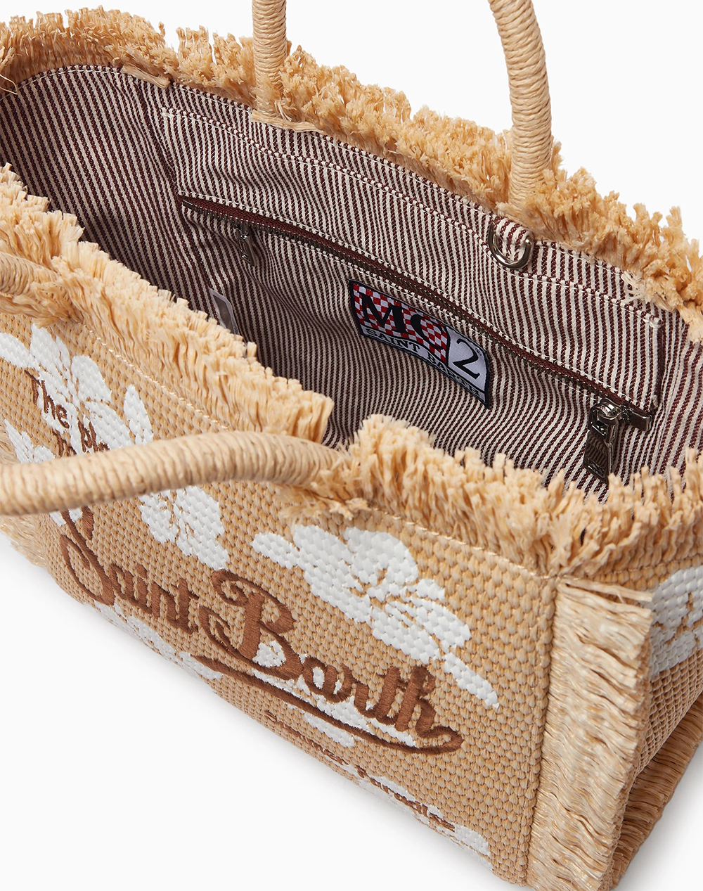 Mc2 Colette Straw N-Hand Bag With Strap-Hibiscus 1110 Emb Col0017-03047L-03047L Biege Γυναικεία αξεσουάρ τσάντες Politikos Shop Πολιτικός