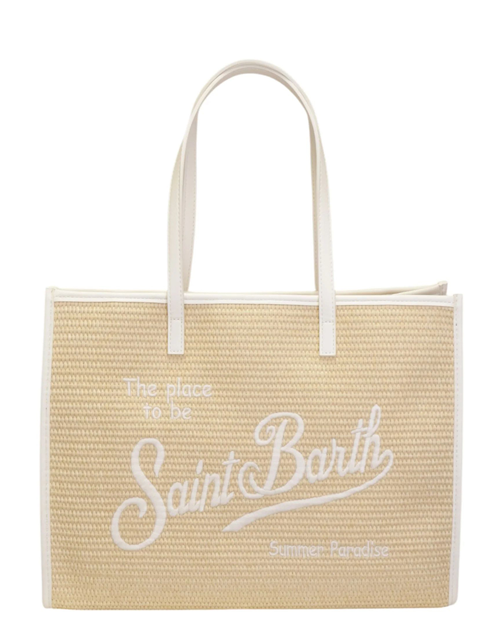 MC2 VIVIAN STRAW-HANDBAG WITH STRAP-1110 EMB VIV0007-00200L-00200L Biege