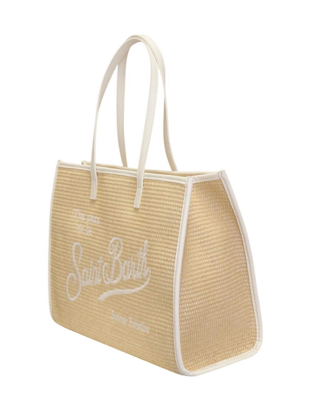 Mc2 Vivian Straw-Handbag With Strap-1110 Emb Viv0007-00200L-00200L Biege Γυναικεία αξεσουάρ τσάντες Politikos Shop Πολιτικός