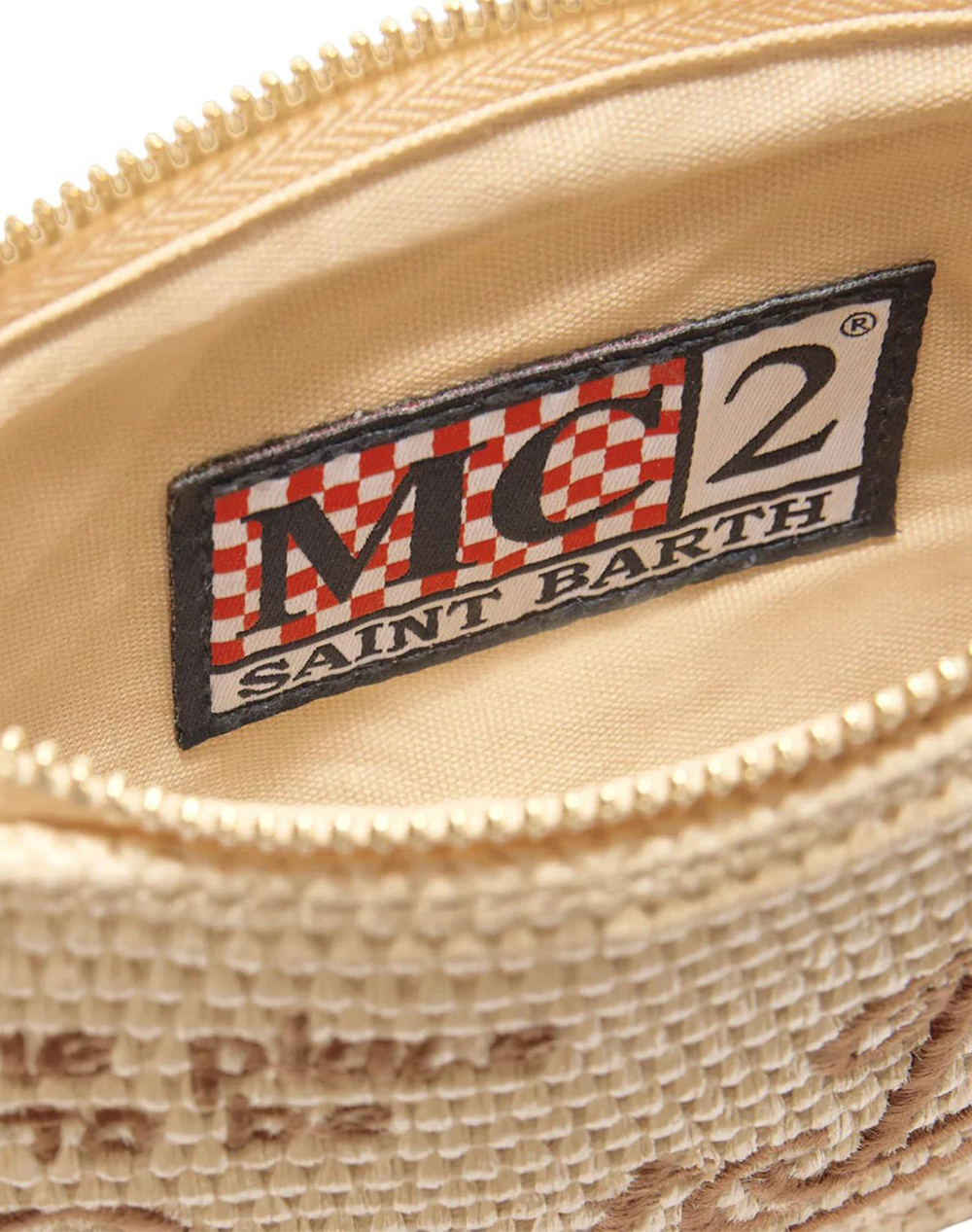 MC2 PARISIENNE MINI STRAW-POCHETTE-1118 EMB PARM002-00368L-00368L Biege φωτογραφία