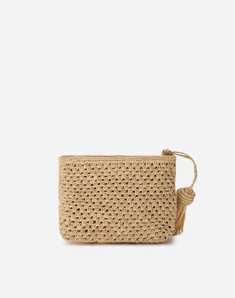 MC2 RAFFIA POUCH-POCHETTE-11 WAVE EMB RAFP001-00878L-00878L Biege