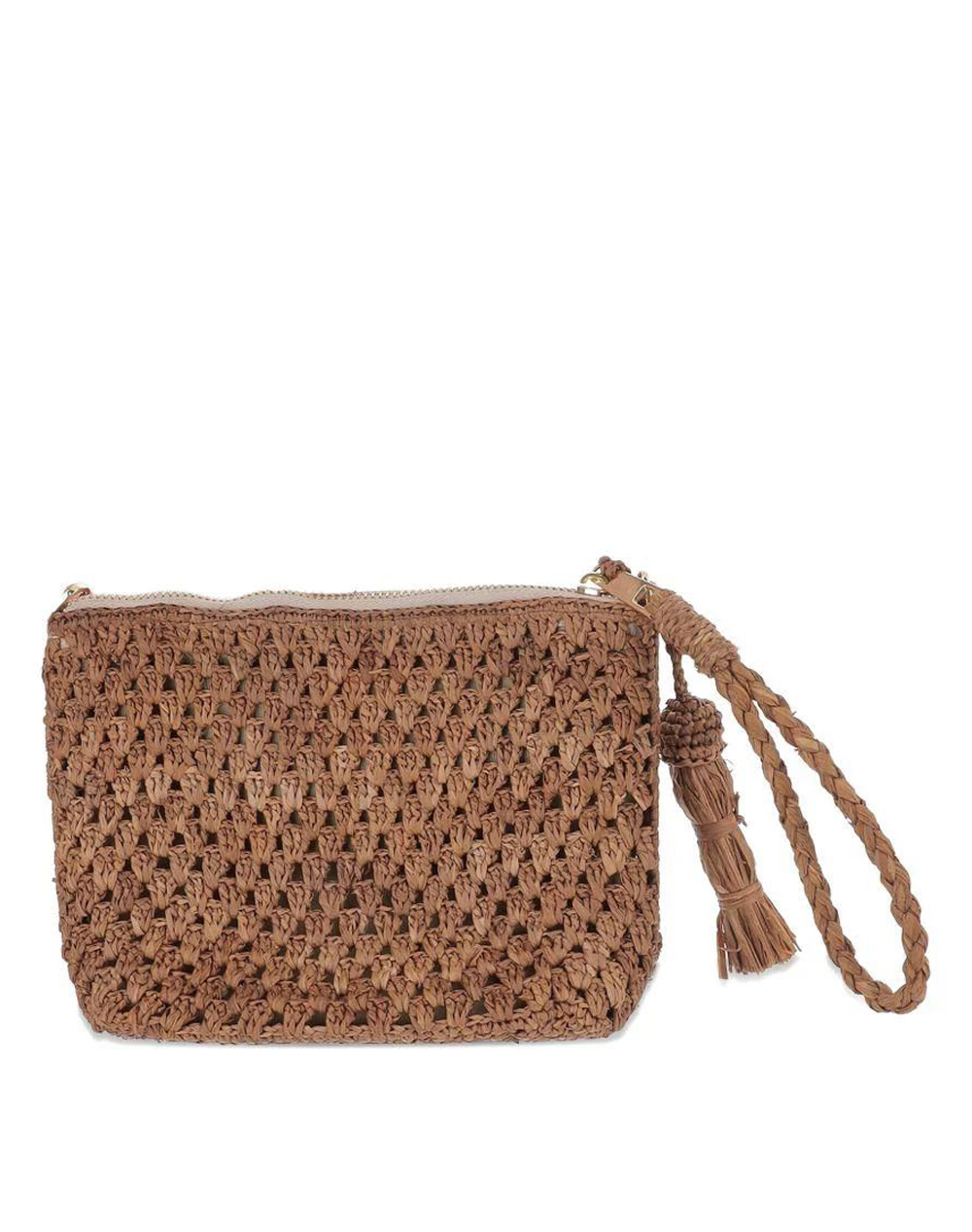 MC2 RAFFIA POUCH-POCHETTE-19 WAVE EMB RAFP001-09038L-09038L Brown φωτογραφία