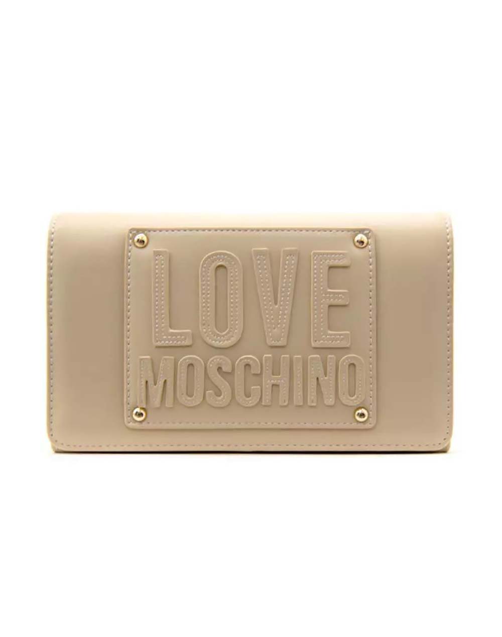 Love Moschino Γυναικεία Τσάντα Ώμου/Χιαστί Μπεζ Πολυουρεθάνη