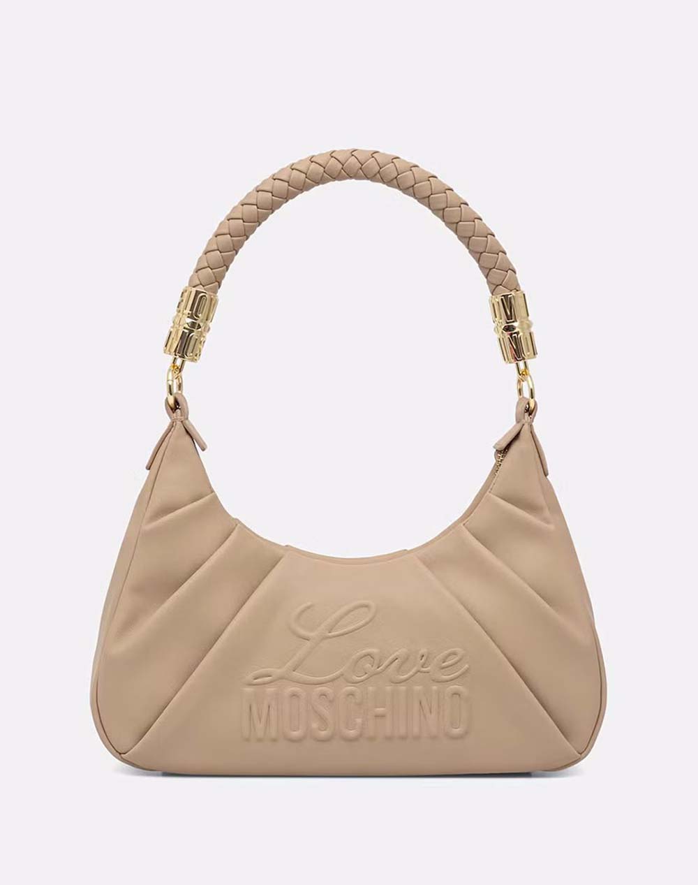 Love Moschino Γυναικεία Τσάντα Χειρός/Ώμου Μπεζ Πολυουρεθάνη