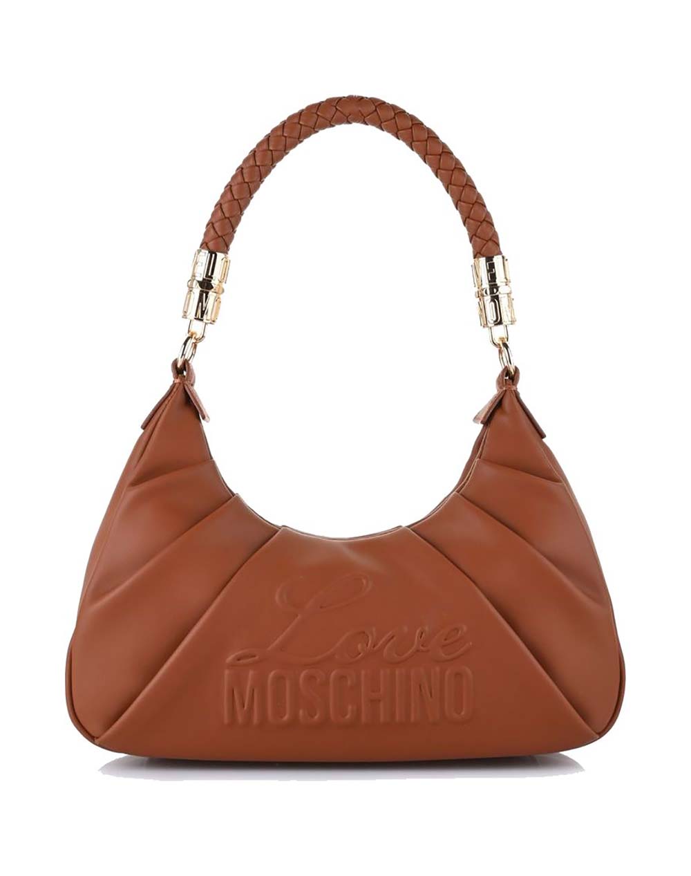 Love Moschino Γυναικεία Τσάντα Χειρός/Ώμου Καπουτσίνο Πολυουρεθάνη