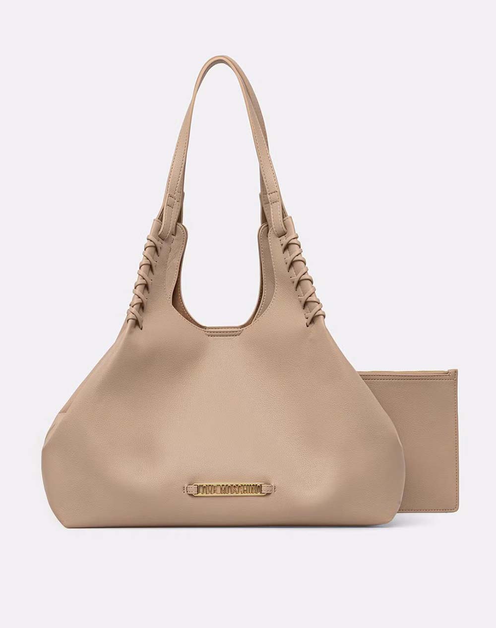 Love Moschino Γυναικεία Shopping Bag Μπεζ Πολυουρεθάνη