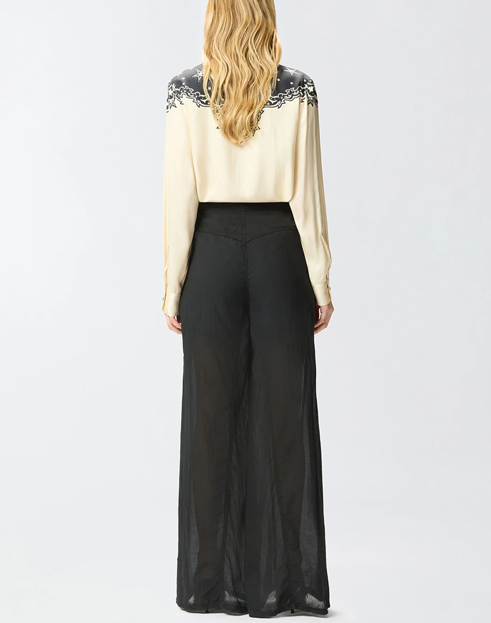 PINKO CABRAS PANTALONE VOILE E GABAR 106947A3AX-Z99 Black