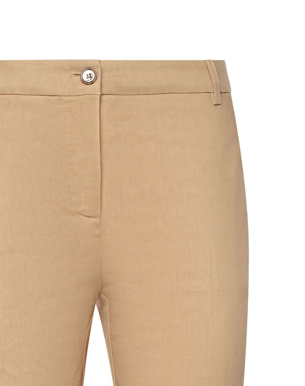 Pinko Bello Pantalone Lino Stretch 100155A34I-D41 Biege Γυναικεία ρούχα παντελόνια Chinos Politikos Shop Πολιτικός