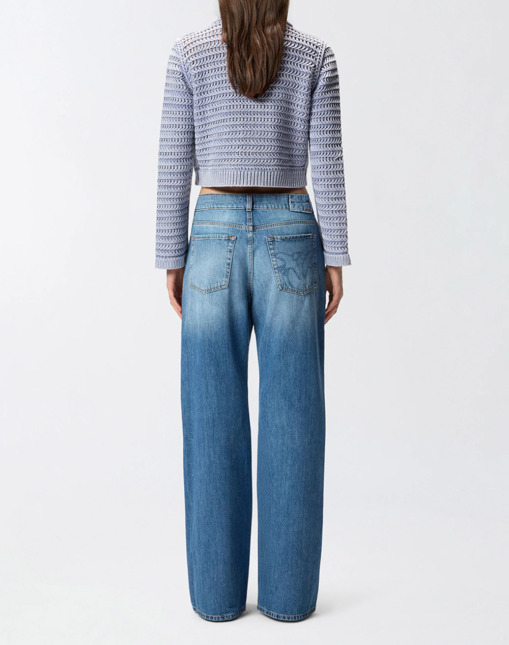 PINKO WANDA WIDE LEG MEDIUM WAVE DEN 101733A323-PJO DenimBlue