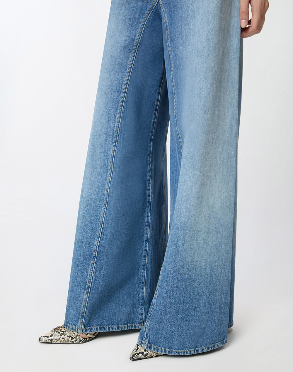 Pinko Winona Wide Leg Medium Wave De 106228A323-Pjo Denimblue Γυναικεία ρούχα παντελόνια Jean 5P Cargo Politikos Shop Πολιτικός