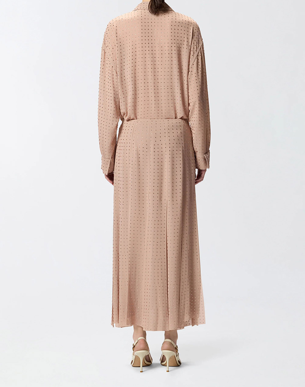 PINKO PINKO RUCOLA GONNA GEORGETTE FULL ST 106260A32X-Q24 Nude - 2