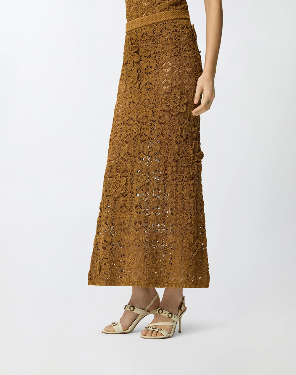 PINKO ANTHEMIS GONNA CROCHET SEWON F 106861A3B8-L25 SandyBrown