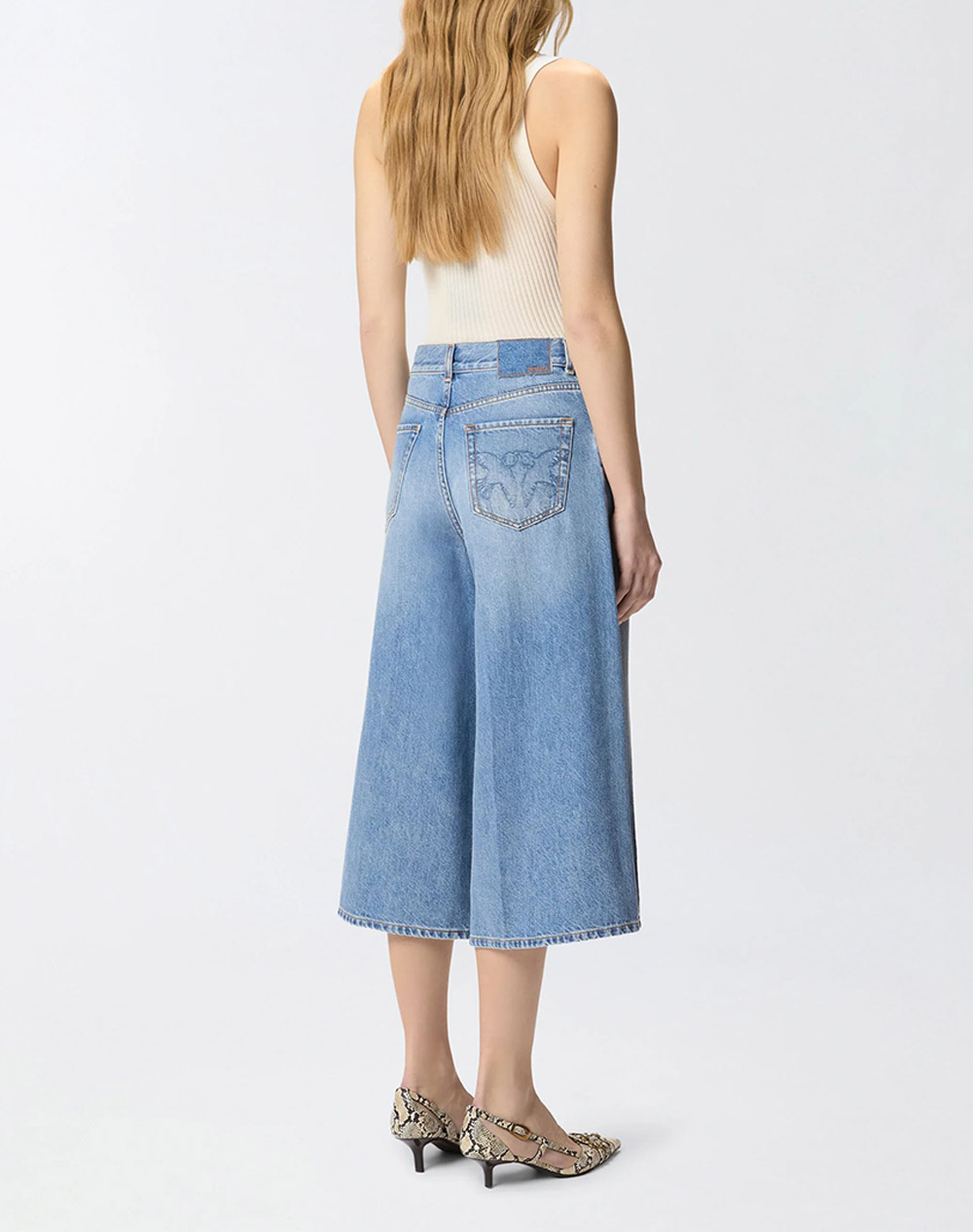 PINKO BURKINA BERMUDA CLOUDY BLUE DE 104646A32Q-PJD DenimBlue φωτογραφία