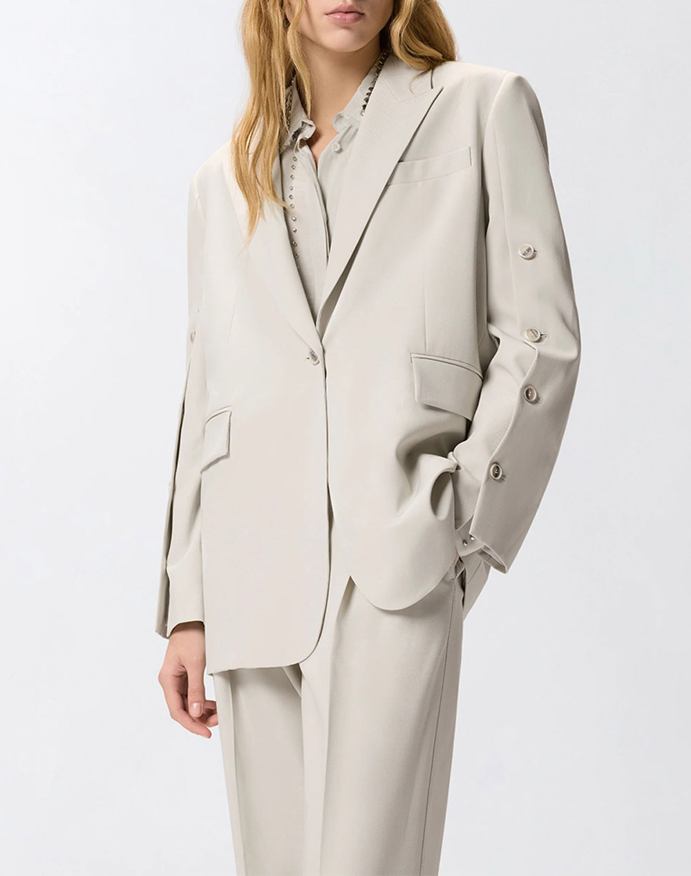 PINKO GRACE GIACCA FLUIDO 106618A18E-I18 Cream