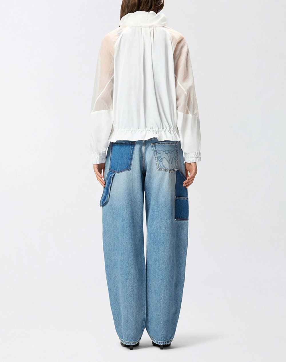 PINKO PINKO BETH BLOUSON RIPSTOP ORGANZATO 106592A325-Z04 OffWhite - 2
