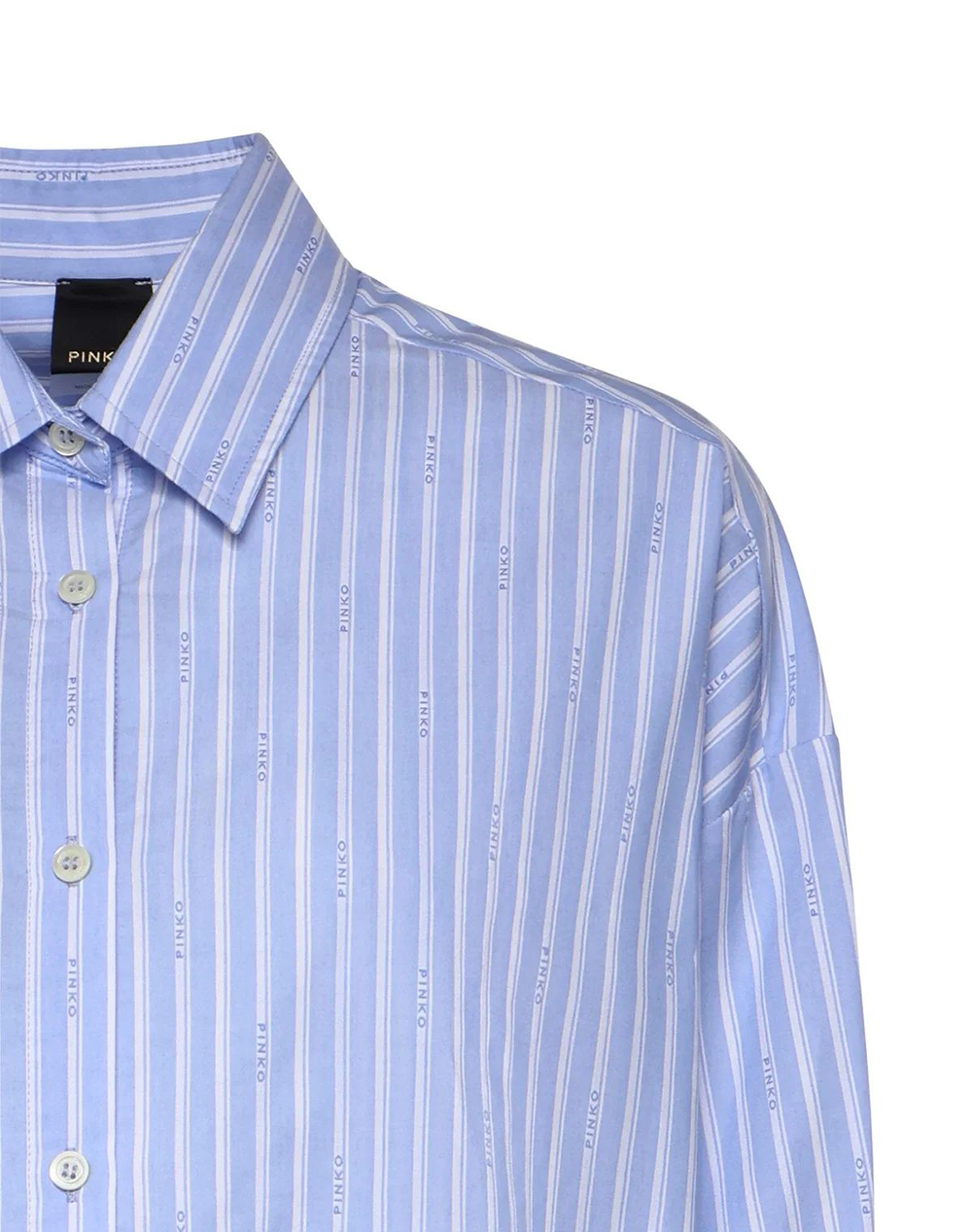 Pinko Cammie Camicia Popeline Jacqua 106249A36J-Ezb Lightblue Γυναικεία ρούχα πουκάμισα Politikos Shop Πολιτικός