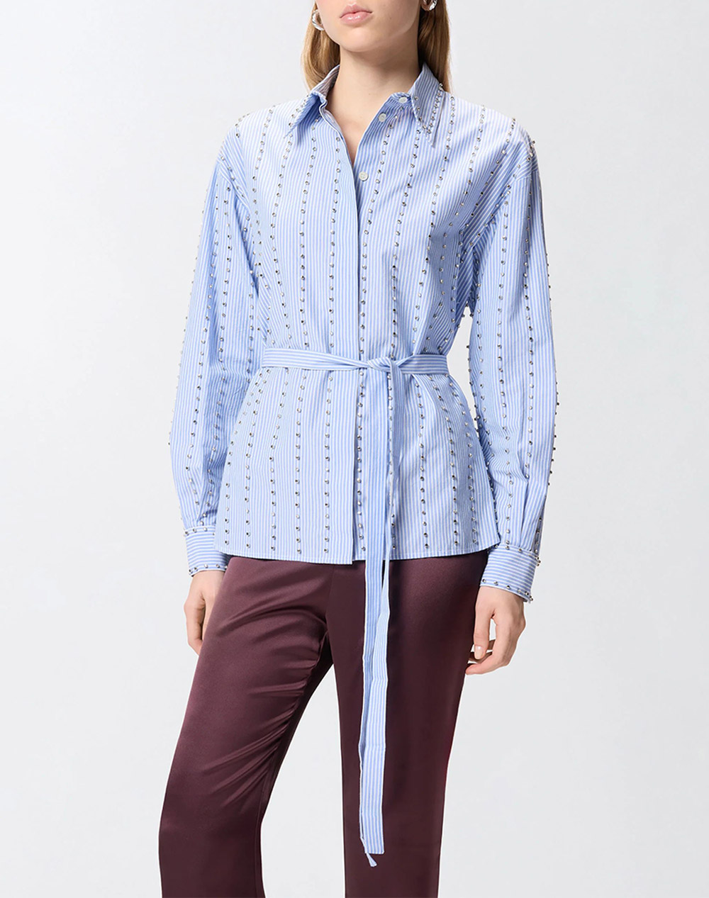 PINKO CARLEY CAMICIA BASTONETTO CON 106225A32R-ZE5 LightBlue