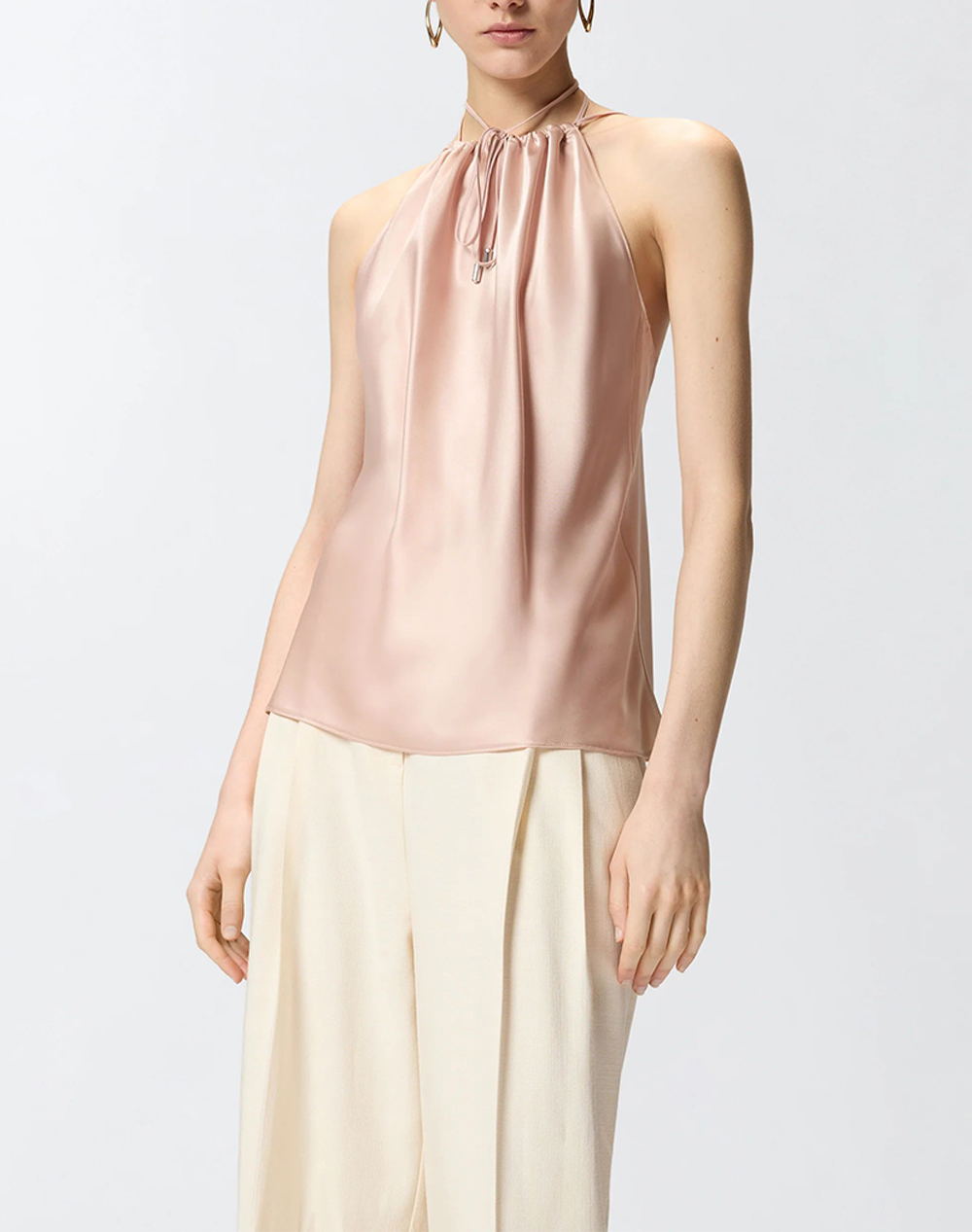 PINKO CAROTA TOP SATIN 106621A1Y5-Q35 LightPink