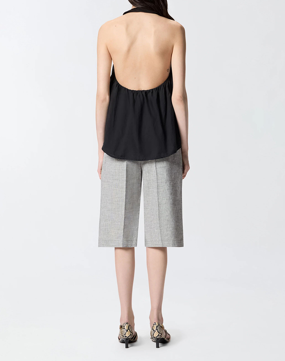 PINKO PINKO CAIVANO TOP VOILE E GABARDINA 106944A3AX-Z99 Black - 2