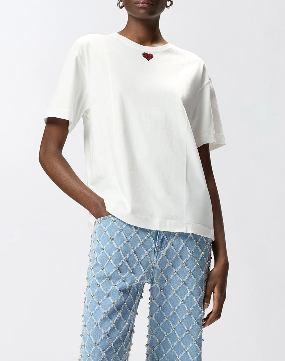 PINKO TORTINO T-SHIRT JERSEY DI COTO 105665A326-Z05 White