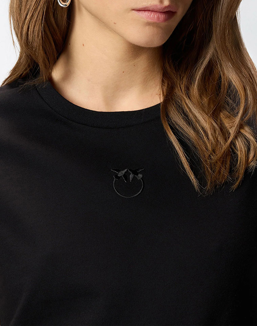 PINKO PINKO BUSSOLOTTO T-SHIRT JERSEY PATC 100355A339-Z99 Black - 3