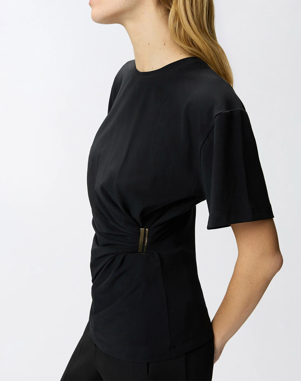 Pinko Mary Maglia Jersey Cotone Stre 106455A35D-Z99 Black Γυναικεία ρούχα μπλούζες Τ-Shirt Politikos Shop Πολιτικός