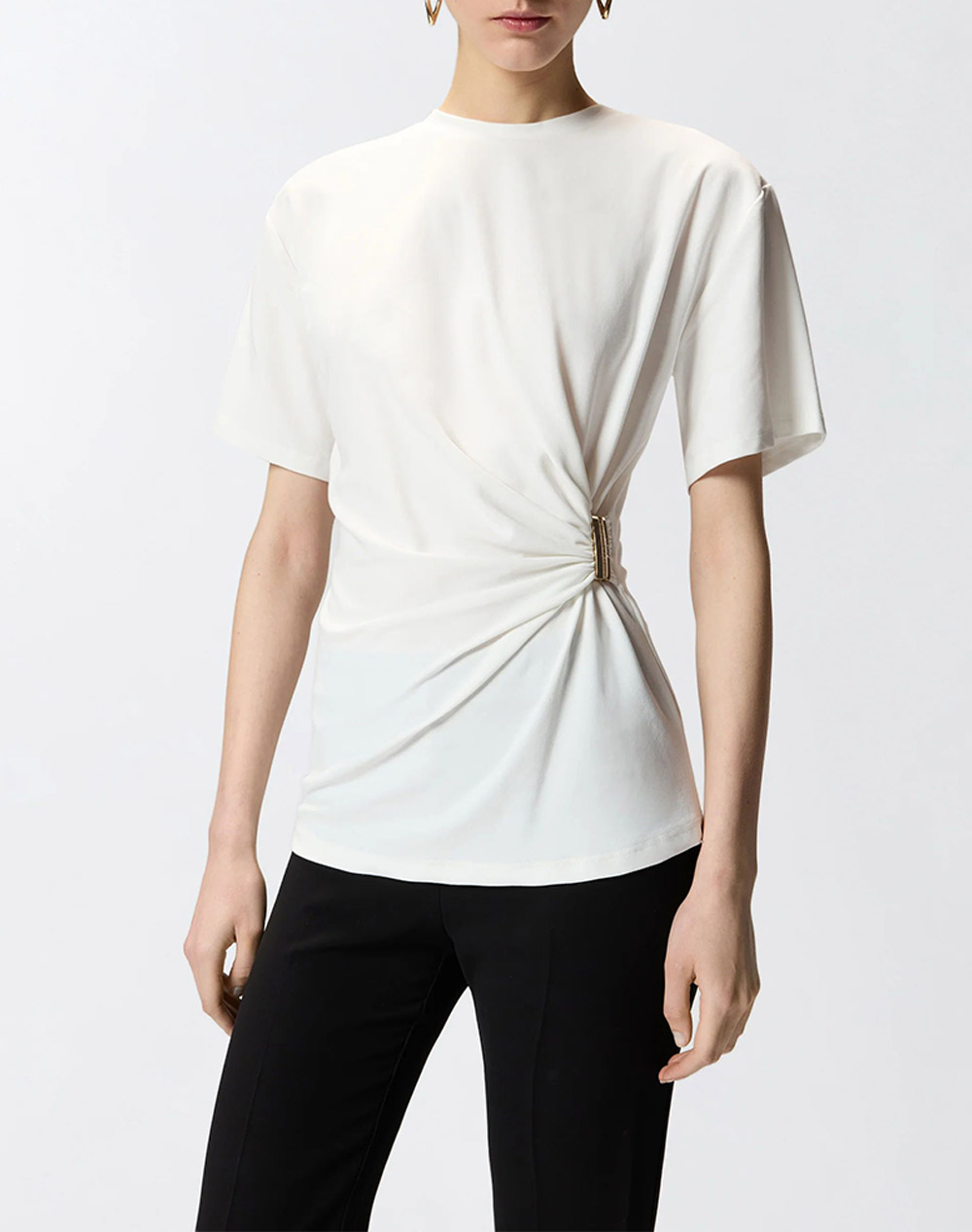 PINKO MARY MAGLIA JERSEY COTONE STRE 106455A35D-Z05 White