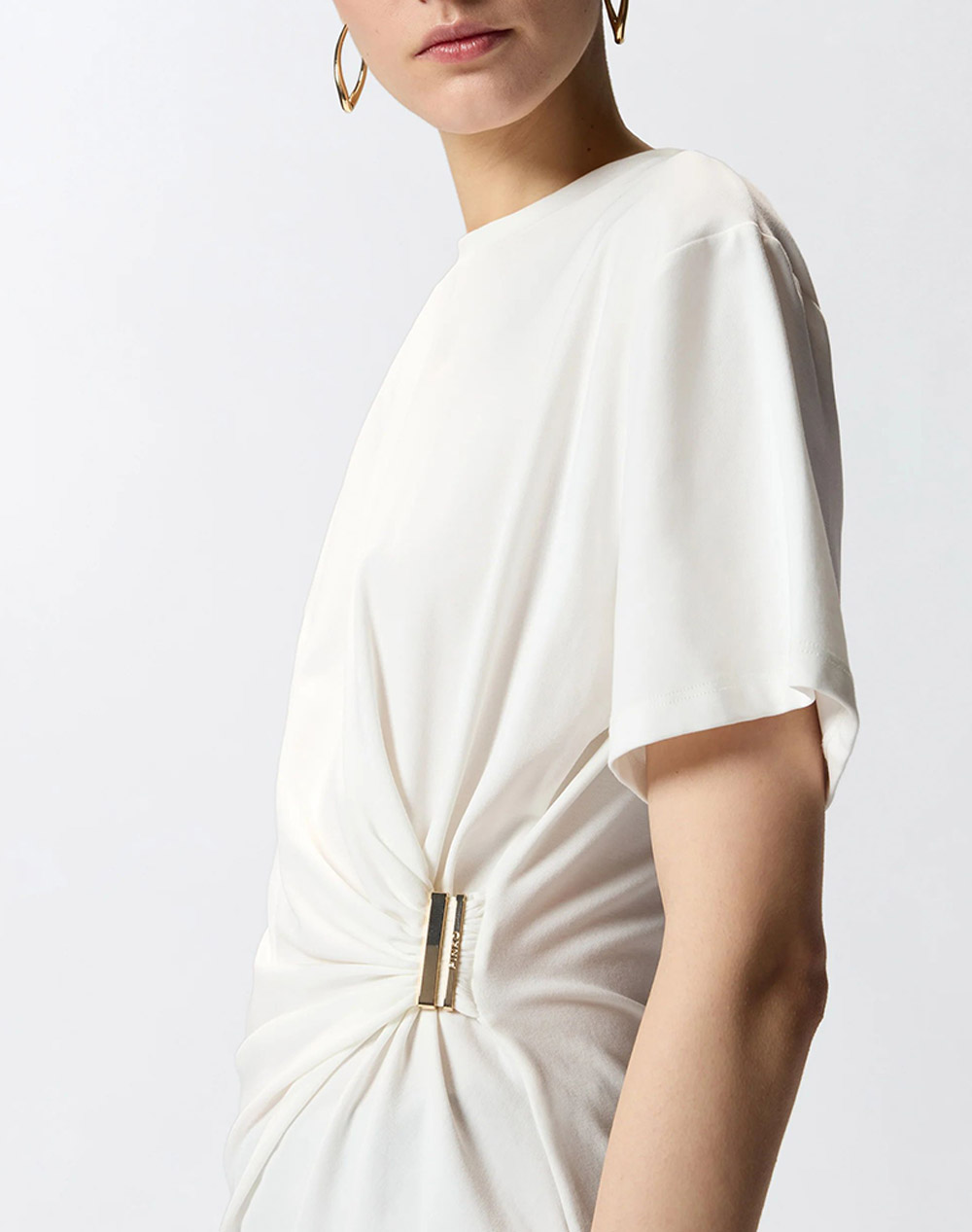 Pinko Mary Maglia Jersey Cotone Stre 106455A35D-Z05 White Γυναικεία ρούχα μπλούζες Τ-Shirt Politikos Shop Πολιτικός
