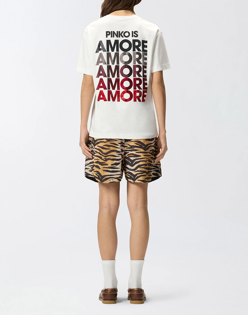 PINKO PINKO STREPITOSO T-SHIRT JERSEY LOGO 105526A33I-ZR2 White - 2