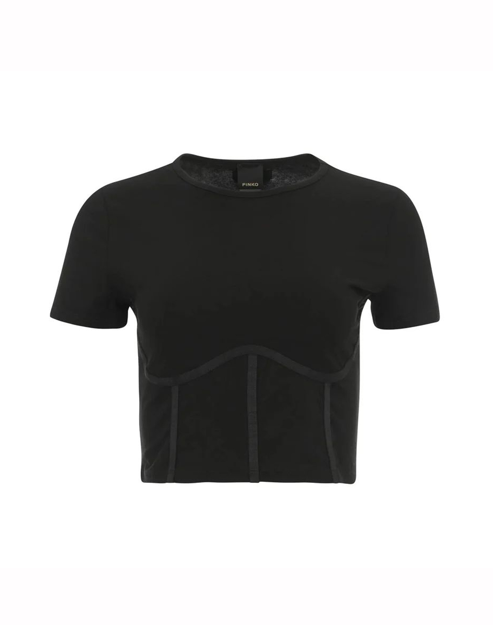 PINKO VEDUTA TOP SECOND SKIN BUSTIER 106489A36I-Z99 Black