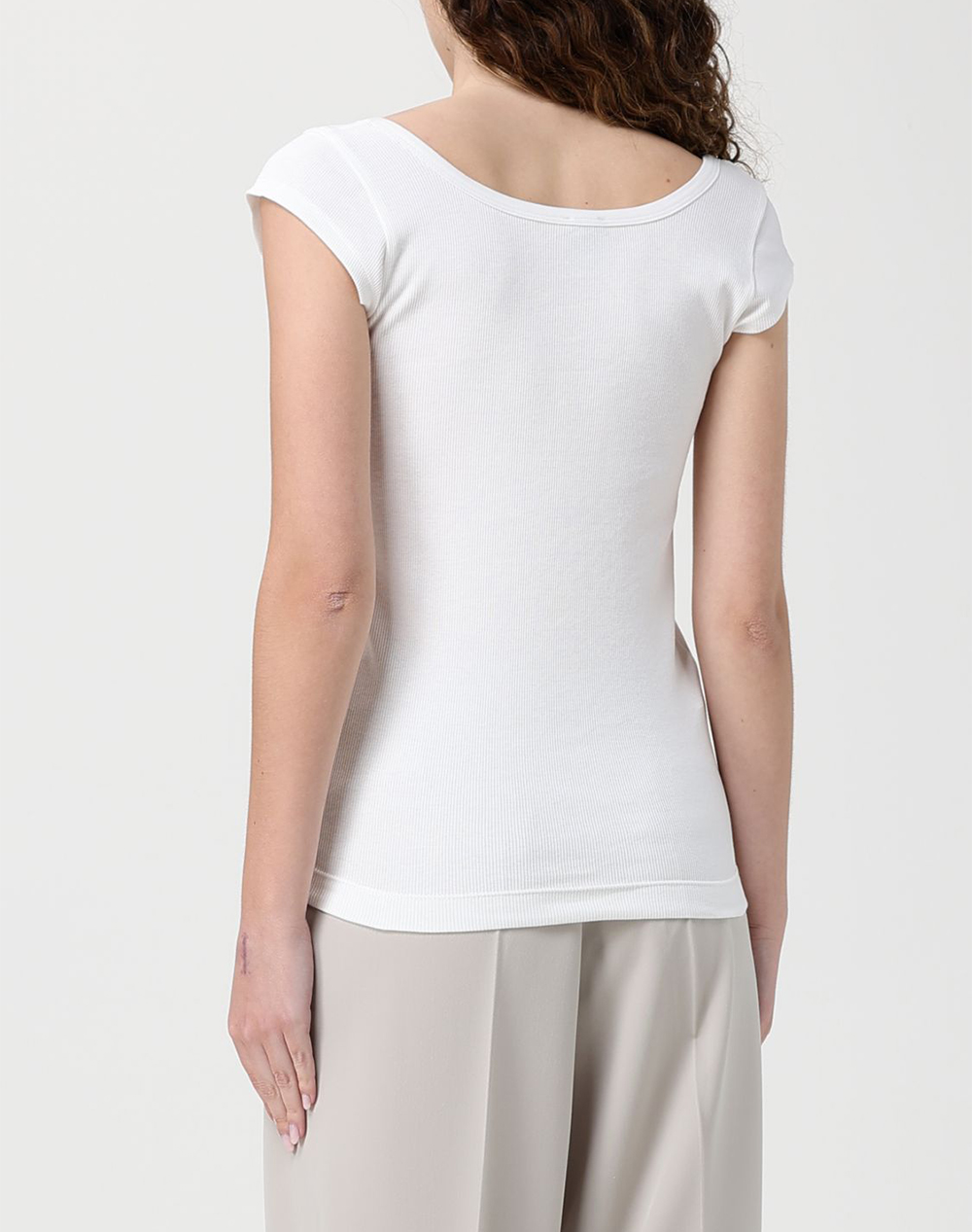 PINKO PINKO TENACE TOP COSTINA COTONE LOGO 105511A338-Z05 White - 2