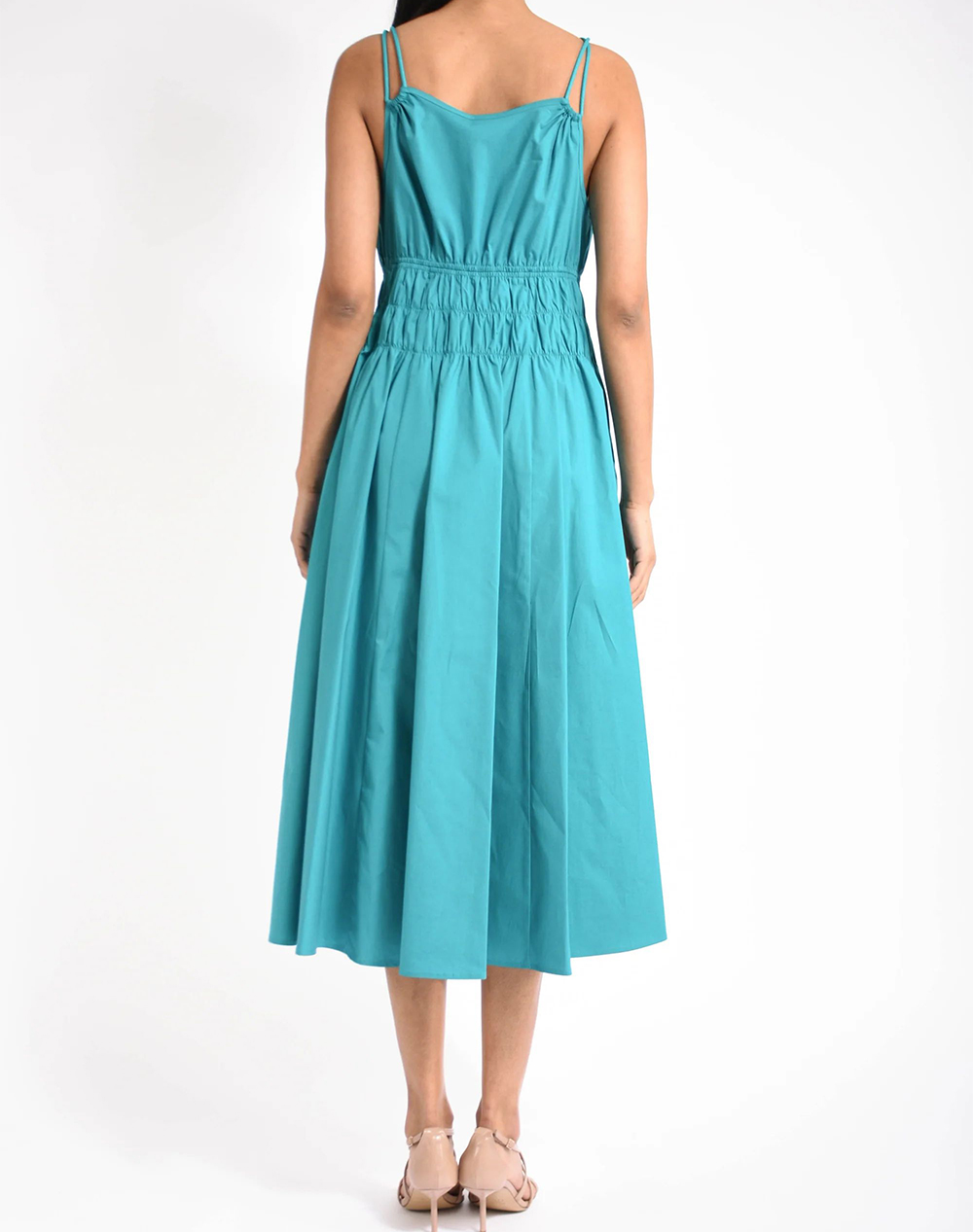 PINKO PINKO AMIE ABITO COMFORT POPELINE 106524A35Q-V77 Turquoise - 2