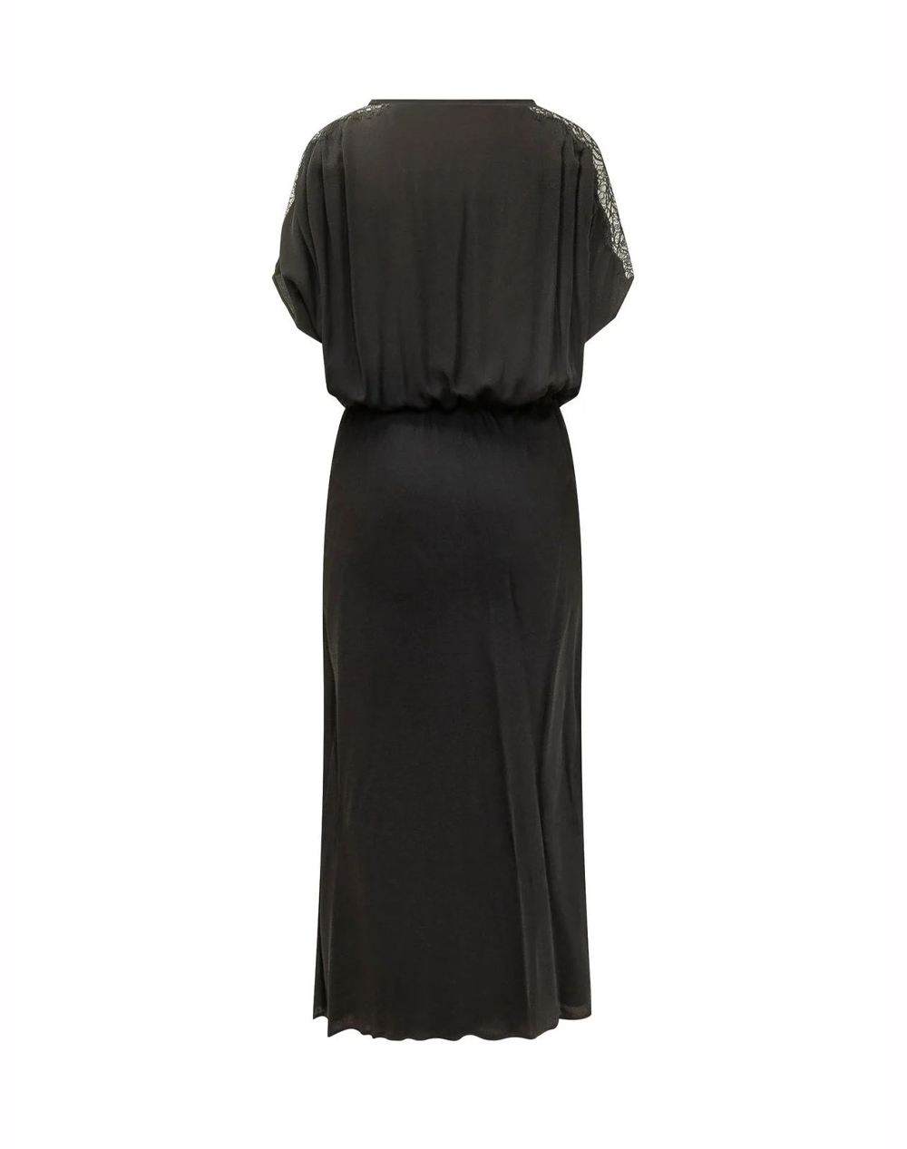 PINKO ANGIE ABITO TWILL CON PIZZO 106625A385-Z99 Black