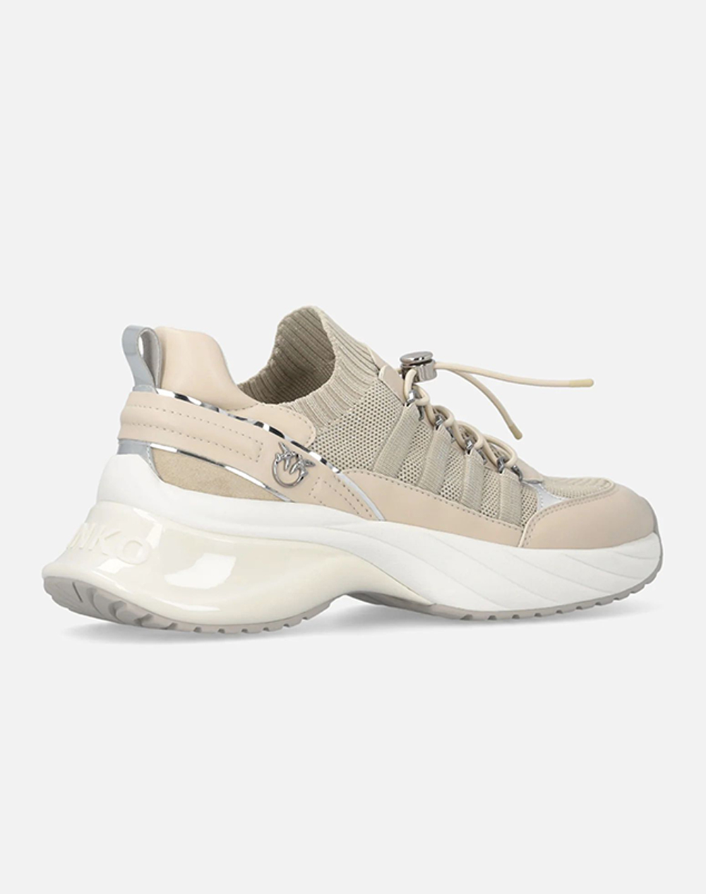 Pinko Shoes Ariel 34 - Sneaker Calf Leather Knit Corda Ss0141P128I35-Corda Biege Γυναικεία παπούτσια Sneakers Politikos Shop Πολιτικός