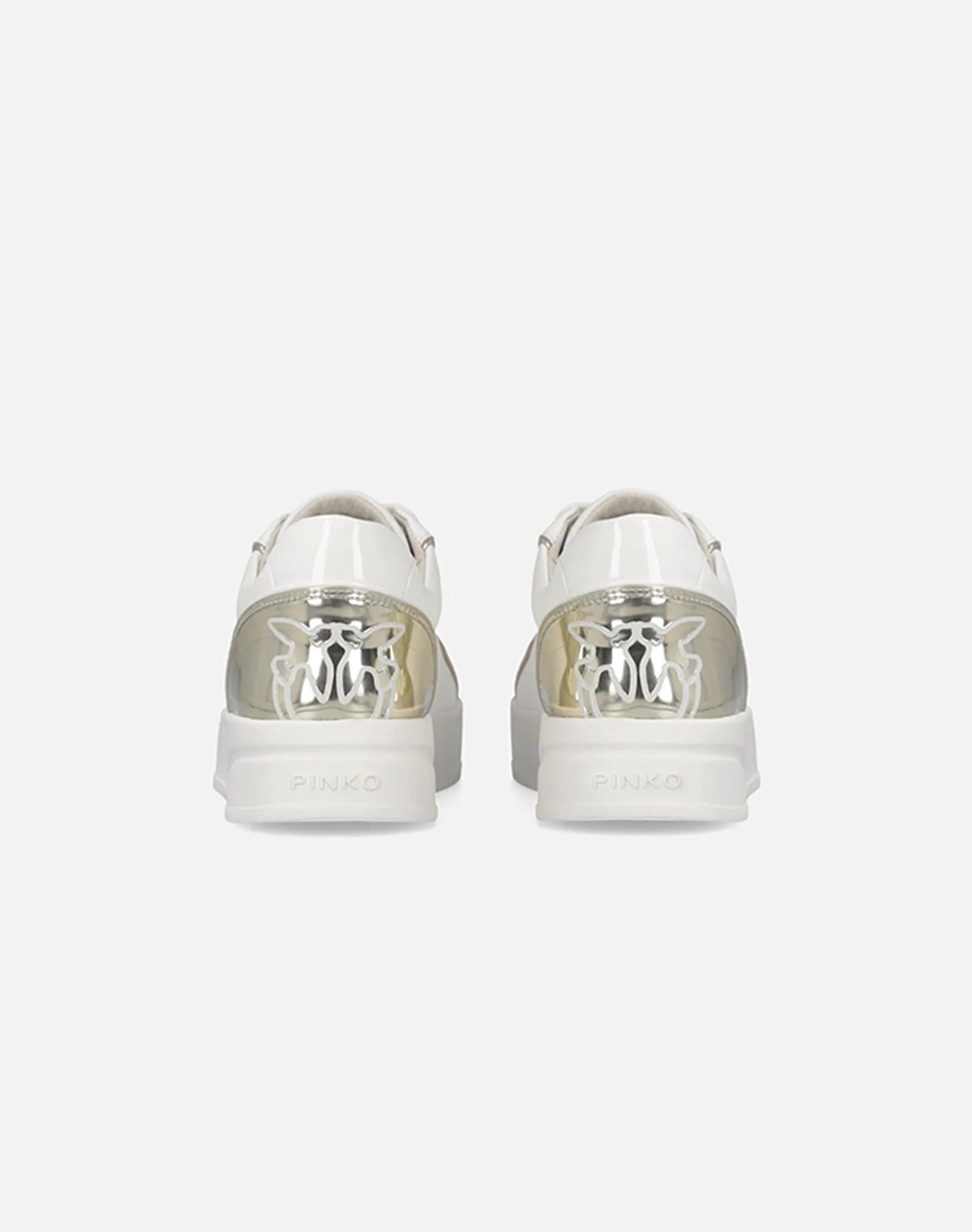 Pinko Shoes Iris 01 - Sneaker Calf Leather Milk Platinum Ss0131P001Zx8-Milk Cream Γυναικεία παπούτσια Sneakers Politikos Shop Πολιτικός