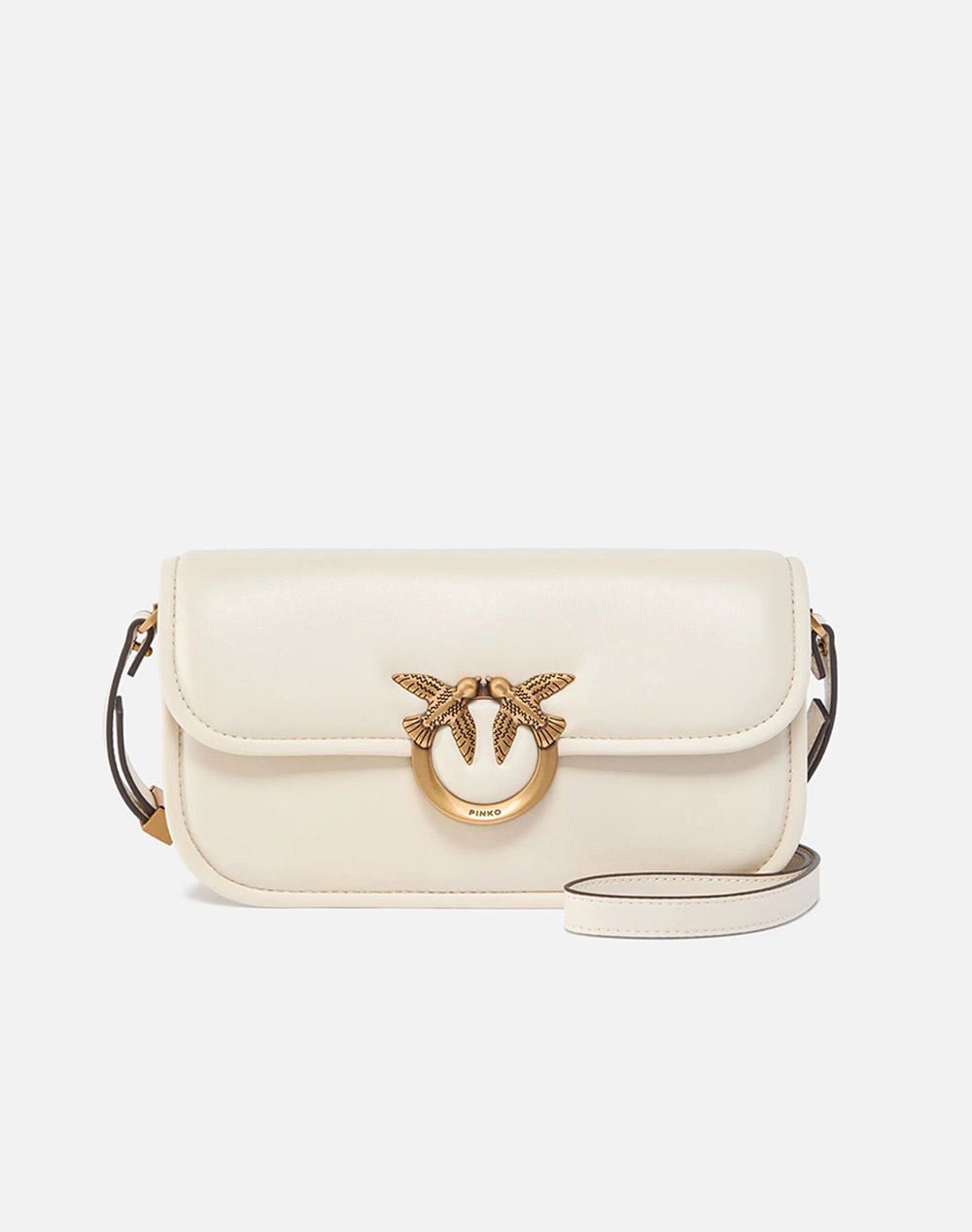 PINKO LOVE BOX HORIZONTAL NAPPA + VI 105083A26L-Z15Q Cream