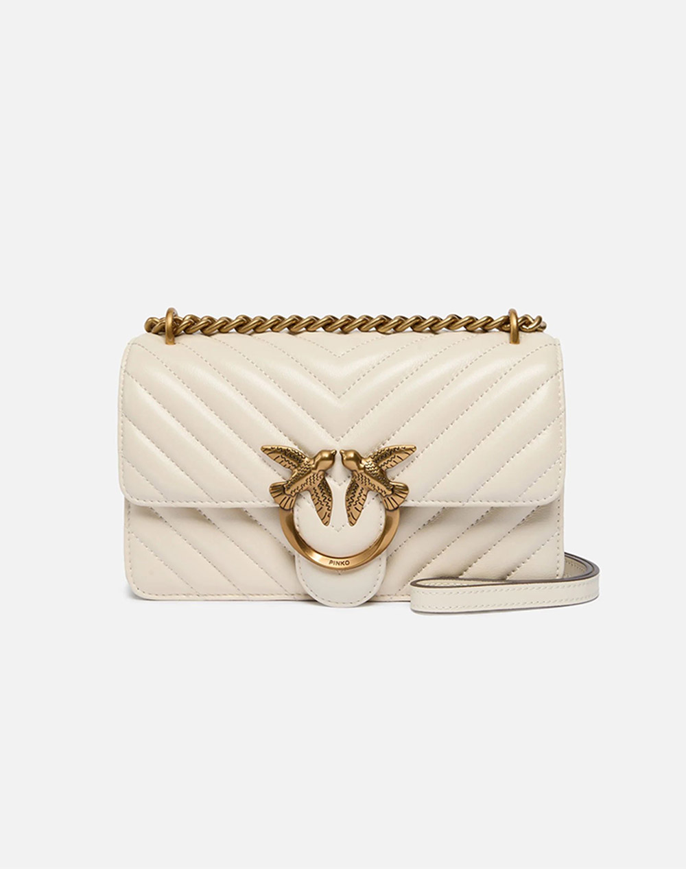 PINKO LOVE ONE MINI DC SHEEP NAPPA C 100074A0GK-Z14Q Cream