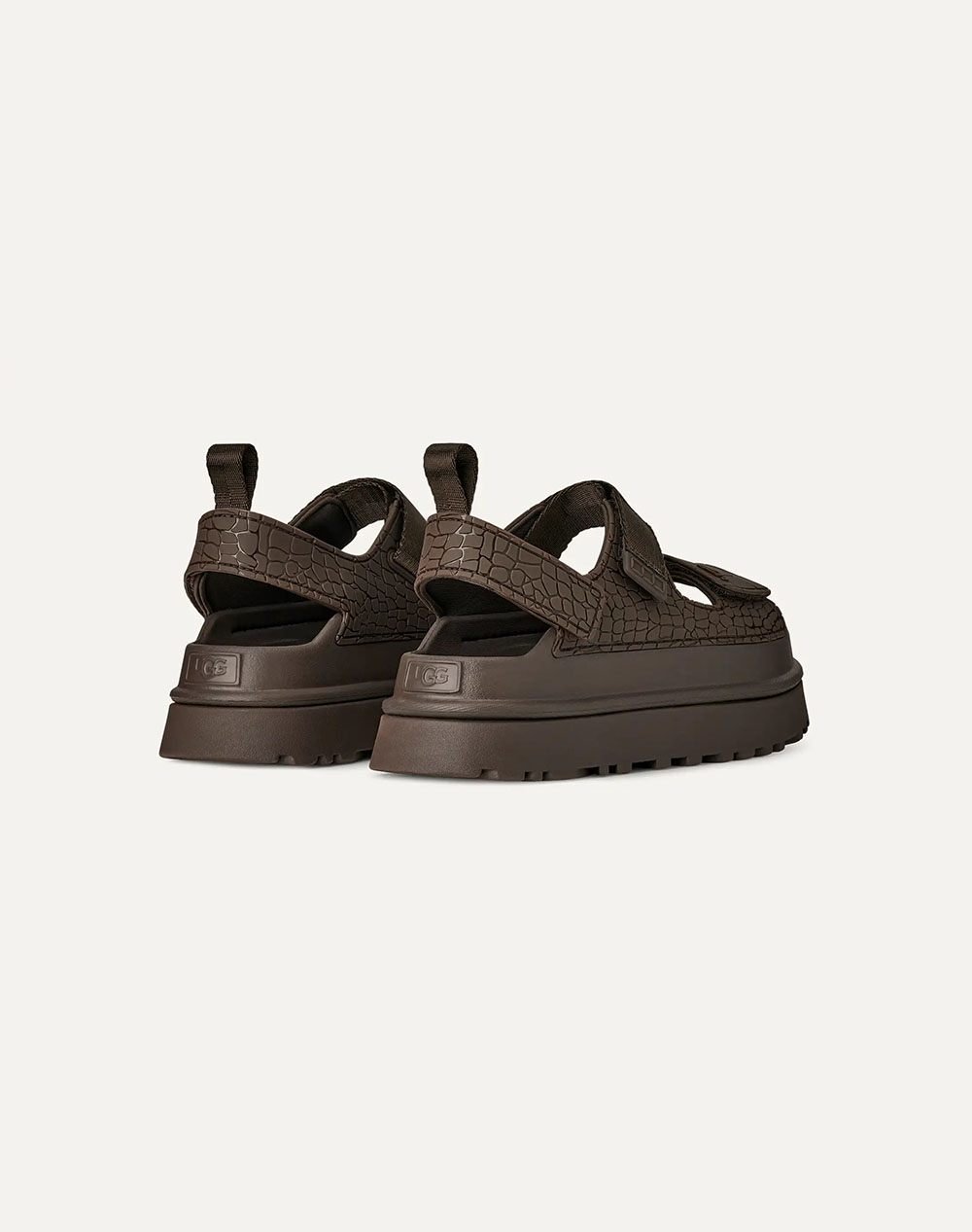 Ugg Goldenglow Embossed 1175311-Dnss Darkbrown Γυναικεία παπούτσια Εσπαντριγιες Σανδαλια Politikos Shop Πολιτικός