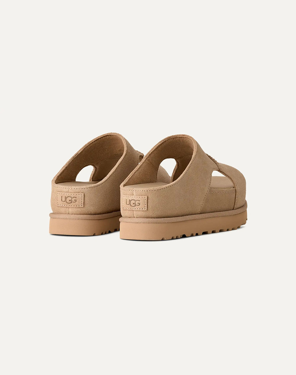 Ugg Goldenstar Hi Cutout Slide 1175132-San Biege Γυναικεία παπούτσια Εσπαντριγιες Σανδαλια Politikos Shop Πολιτικός