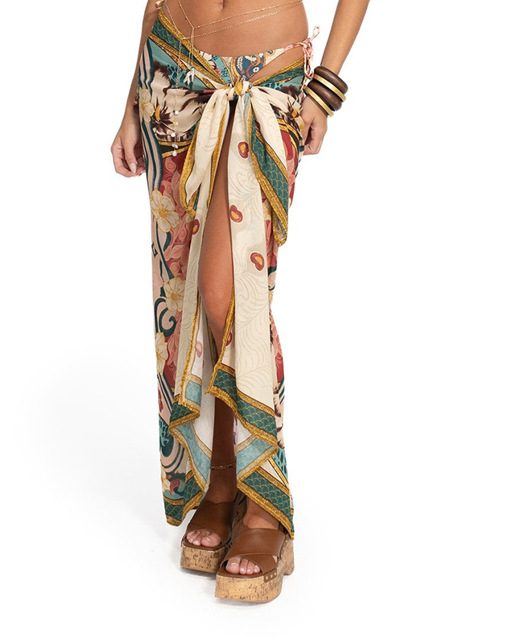 AGUA BENDITA MARINE PLUME-PAREO-MULTICOLOR 20684-MULTICOLOR-MULTI Multi