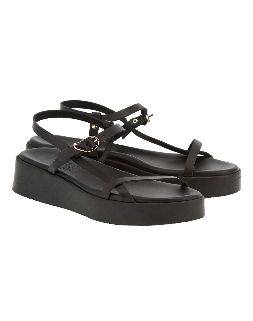 ANCIENT GREEK SANDALS POLITIA-VACHETTA 12680_1051-39 Black