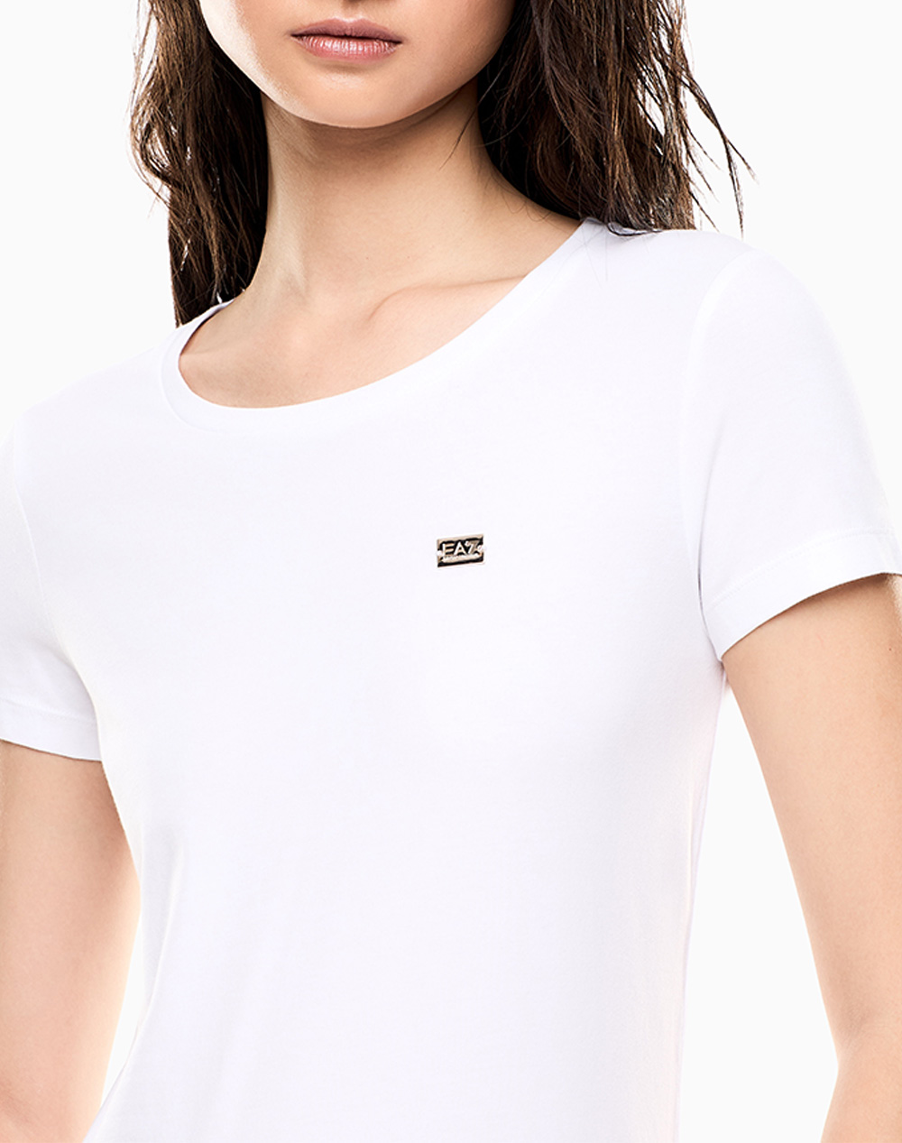 Ea7 T-Shirt 7W001045Af10373-U0002 White Γυναικεία ρούχα μπλούζες Τ-Shirt Politikos Shop Πολιτικός
