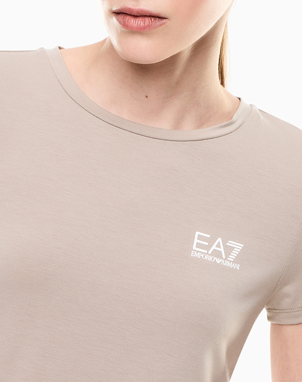 Ea7 T-Shirt 7W001149Af12945-U6225 Biege Γυναικεία ρούχα μπλούζες Τ-Shirt Politikos Shop Πολιτικός