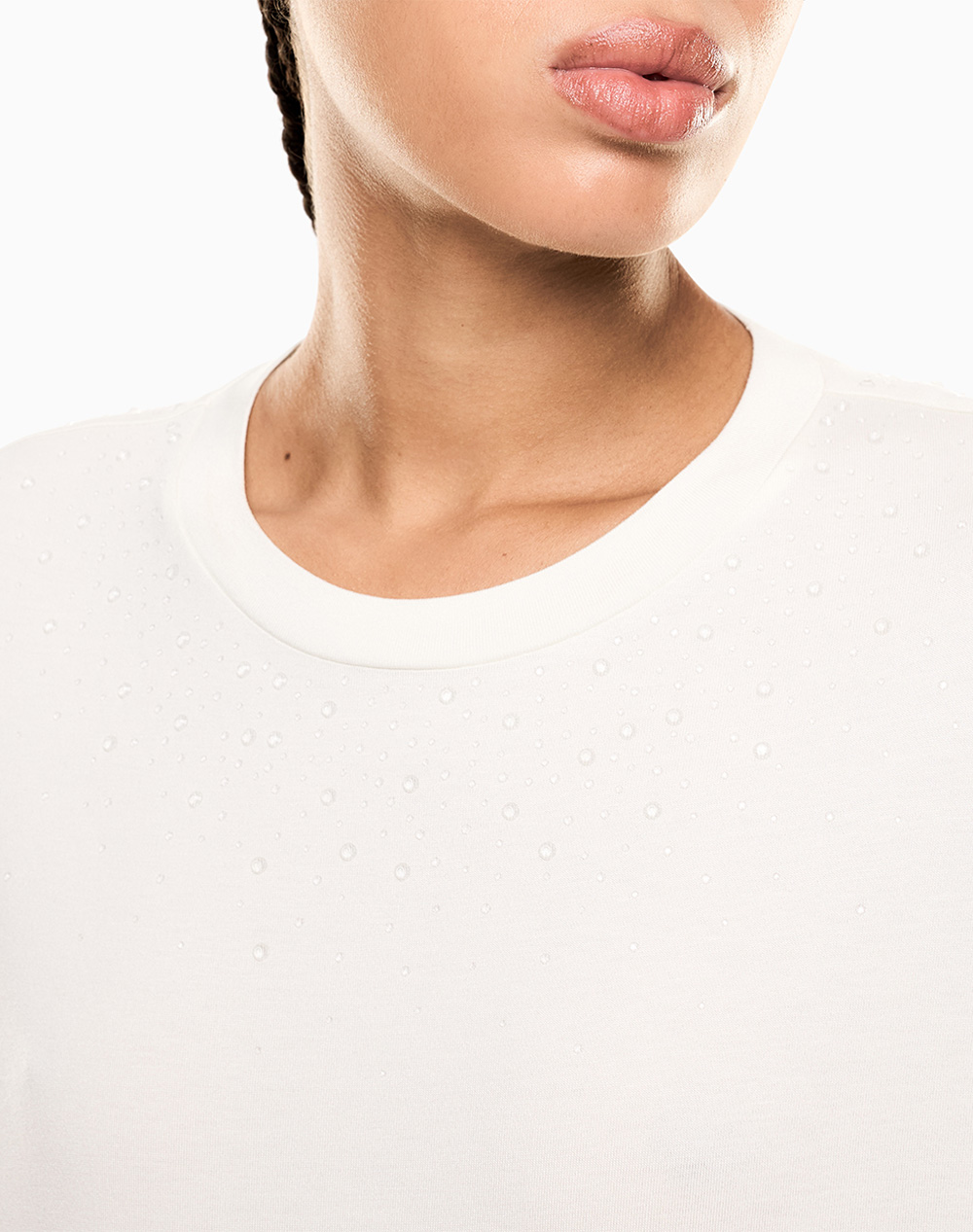 Ea7 T-Shirt 7W001015Af13919-U1142 Cream Γυναικεία ρούχα μπλούζες Τ-Shirt Politikos Shop Πολιτικός