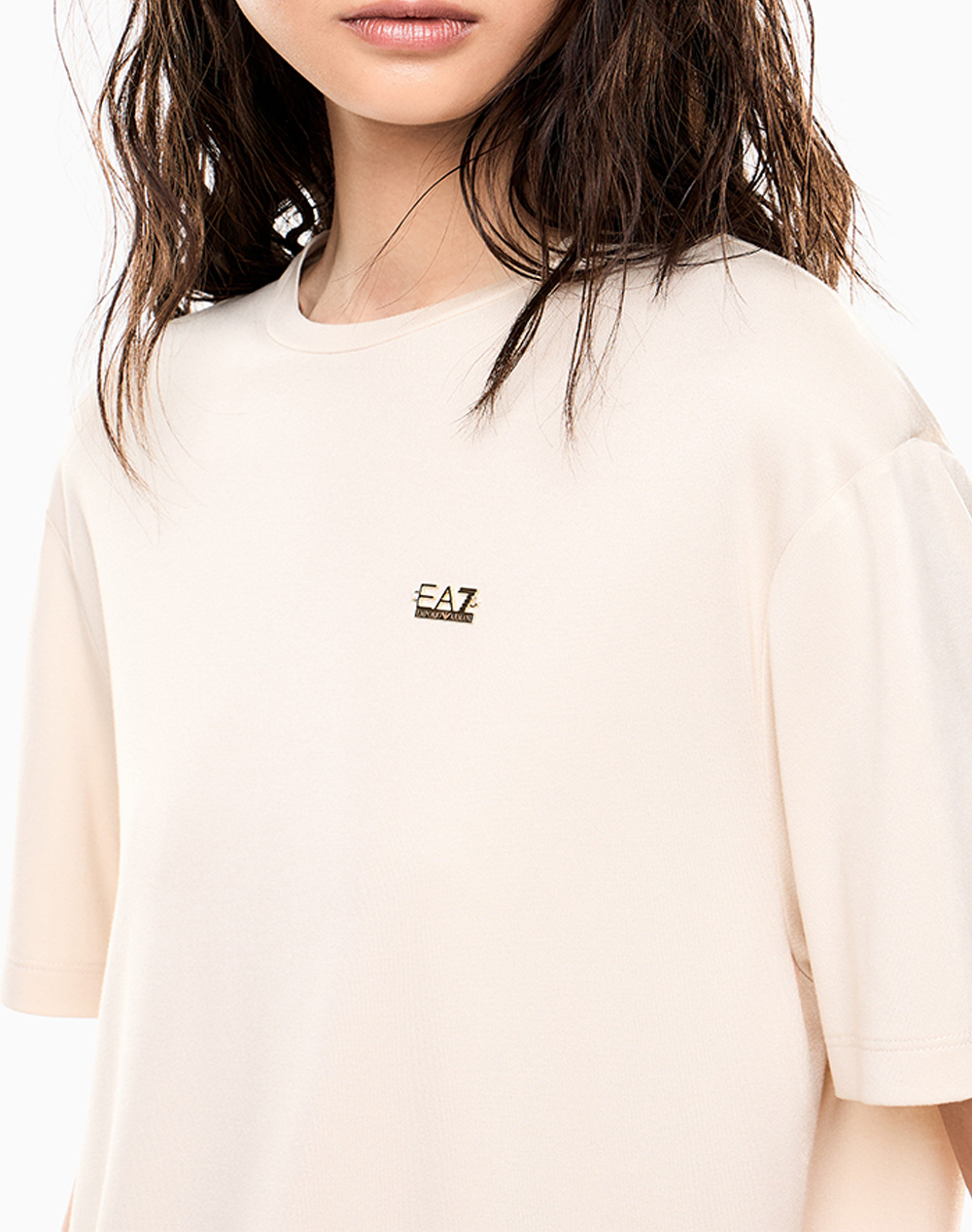 Ea7 T-Shirt 7W000189Af13919-U1088 Cream Γυναικεία ρούχα μπλούζες Τ-Shirt Politikos Shop Πολιτικός