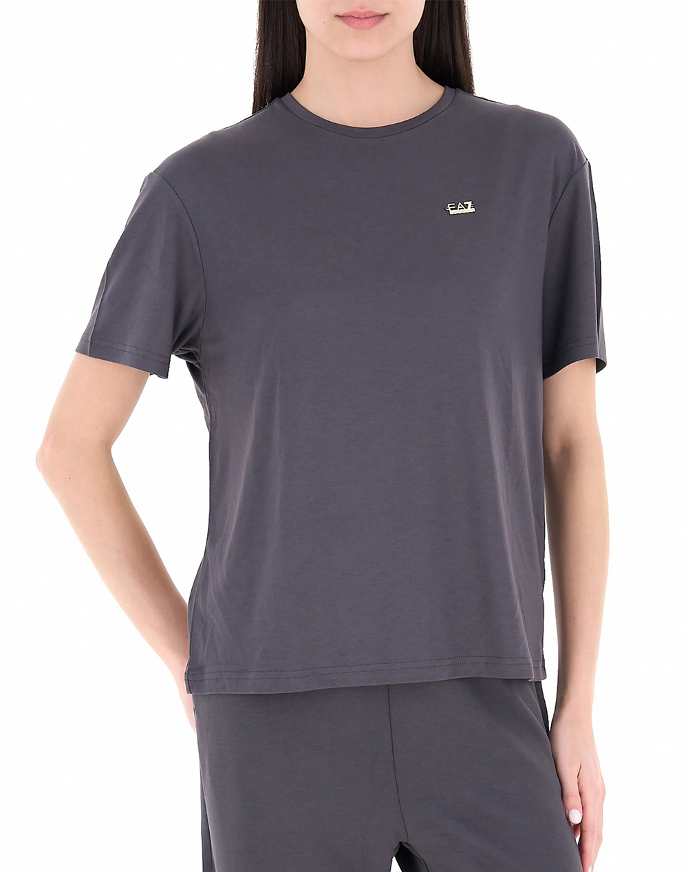 Women's T-Shirts Ea7 Emporio Armani Gray