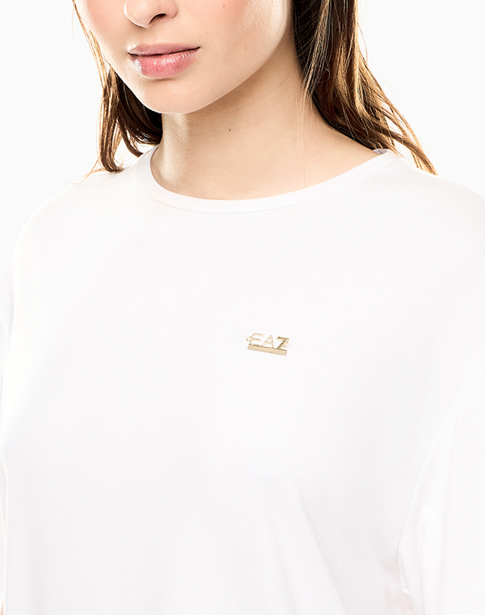 Ea7 T-Shirt 7W000189Af13919-U0002 White Γυναικεία ρούχα μπλούζες Τ-Shirt Politikos Shop Πολιτικός