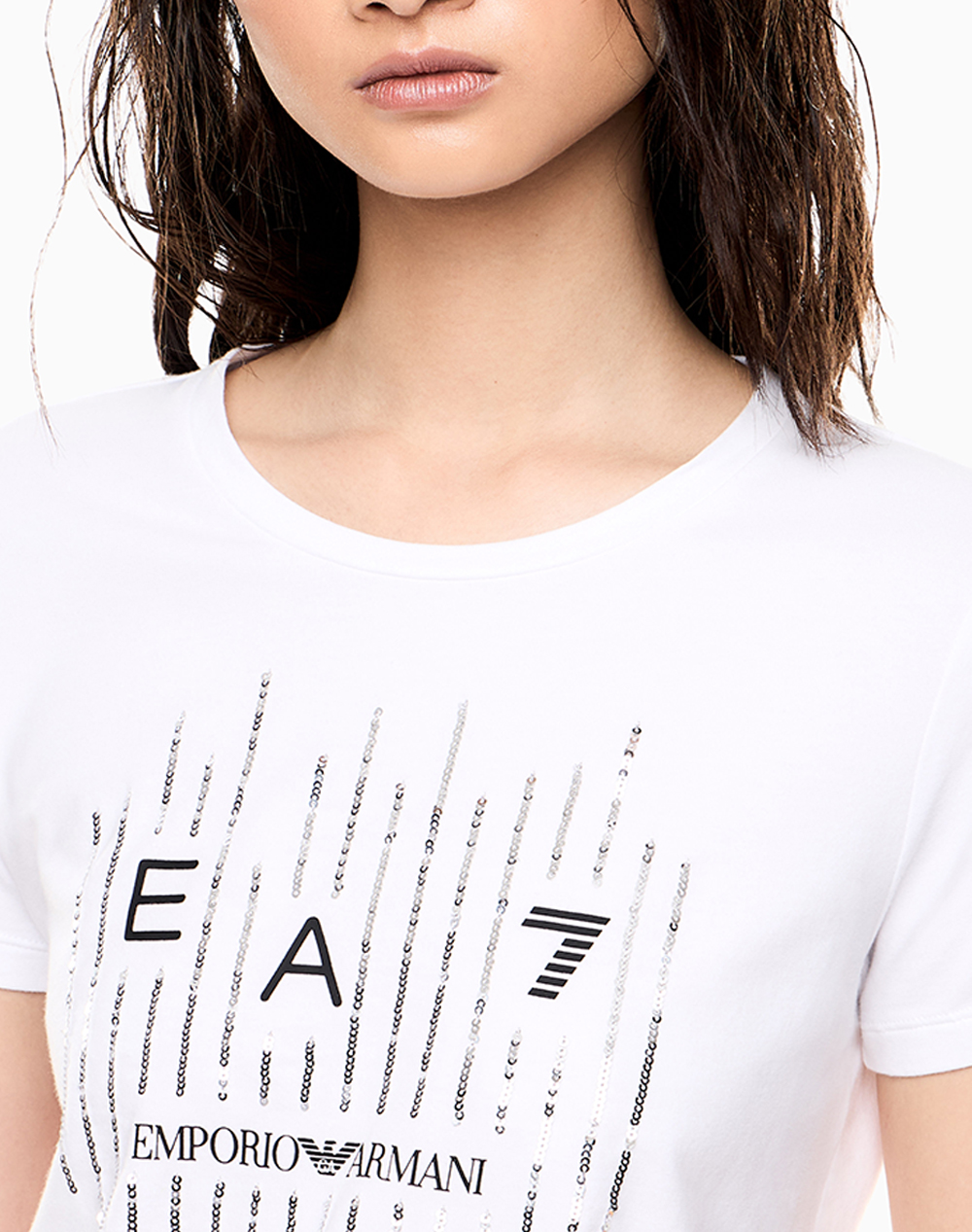 Ea7 T-Shirt 7W001097Af10373-U0002 White Γυναικεία ρούχα μπλούζες Τ-Shirt Politikos Shop Πολιτικός