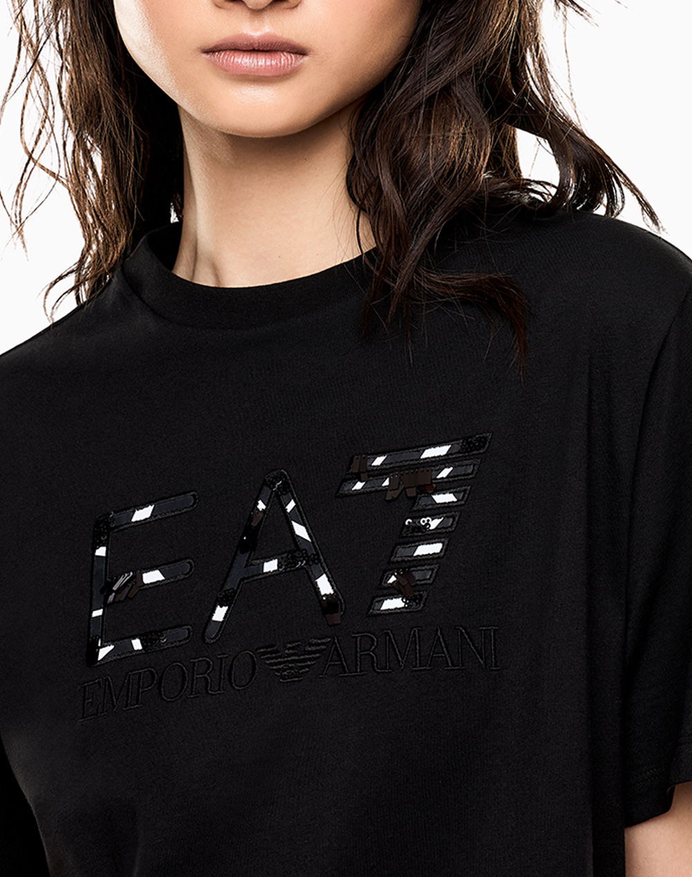 Ea7 T-Shirt 7W001096Af21636-Uc001 Black Γυναικεία ρούχα μπλούζες Τ-Shirt Politikos Shop Πολιτικός